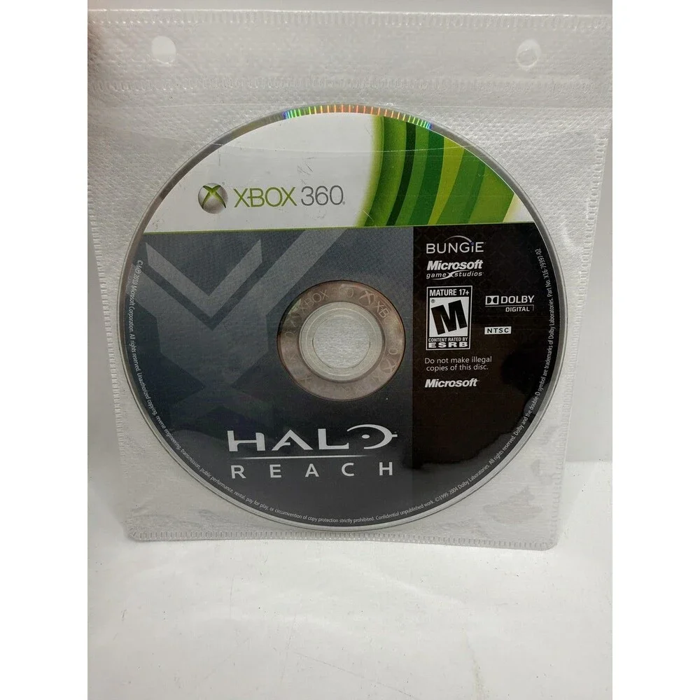 Halo Reach Microsoft Xbox 360 Game Disc Tested M Mature 2010 Shooter Action